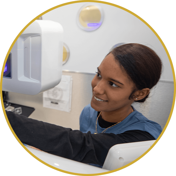 team member taking cbct