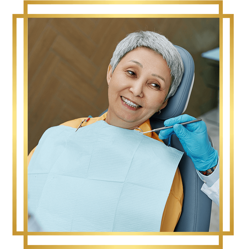 dental patient smiling during exam